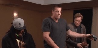 Marshawn Lynch and Gronk play Mortal Kombat on Conan