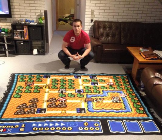 Super Mario Bros. 3 blanket is SIX YEARS in the making