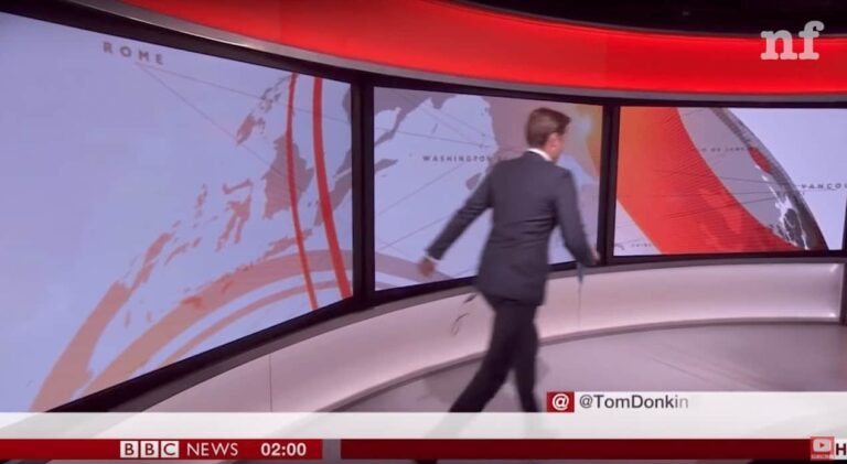 BBC anchor gets lost in the studio during Hurricane Irma report