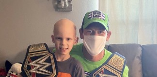 John Cena visits home of 7 year-old battling life threatening illness John Cena visits boy battling terminal illness