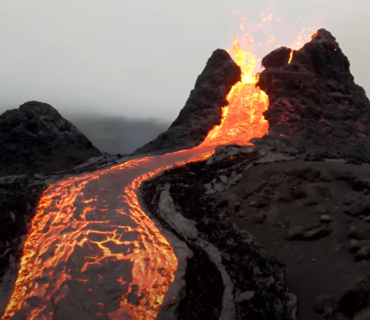 Watch these incredible volcano drone videos from Iceland