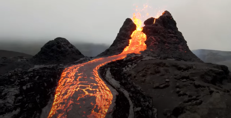 Watch these incredible volcano drone videos from Iceland