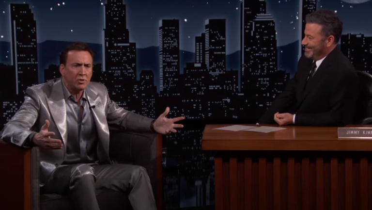 Nicolas Cage talks gambling, orphanages, two headed snakes and stalker mimes on Kimmel