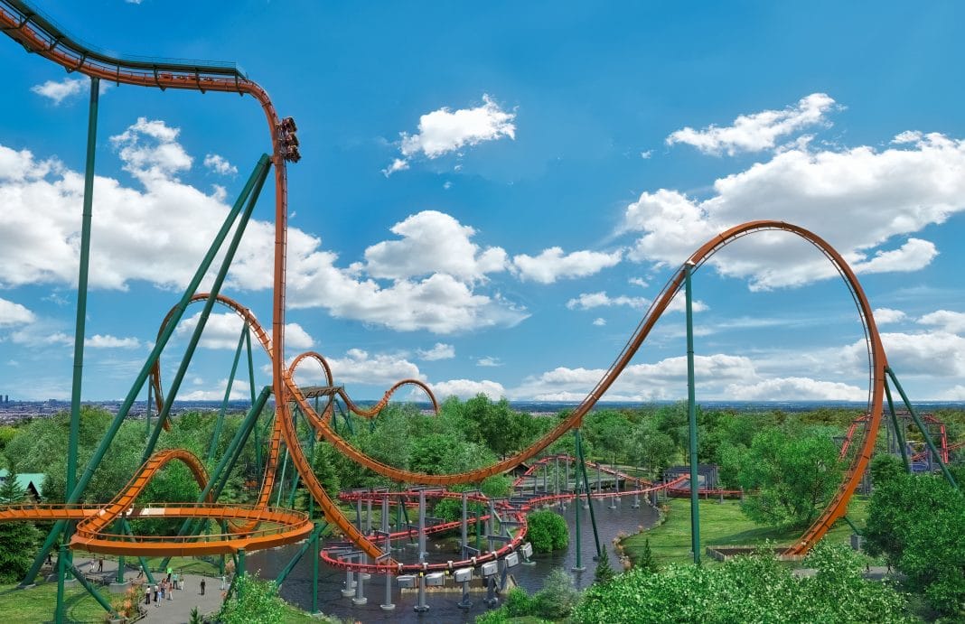 Canada's Wonderland unveils record breaking YUKON STRIKER dive coaster